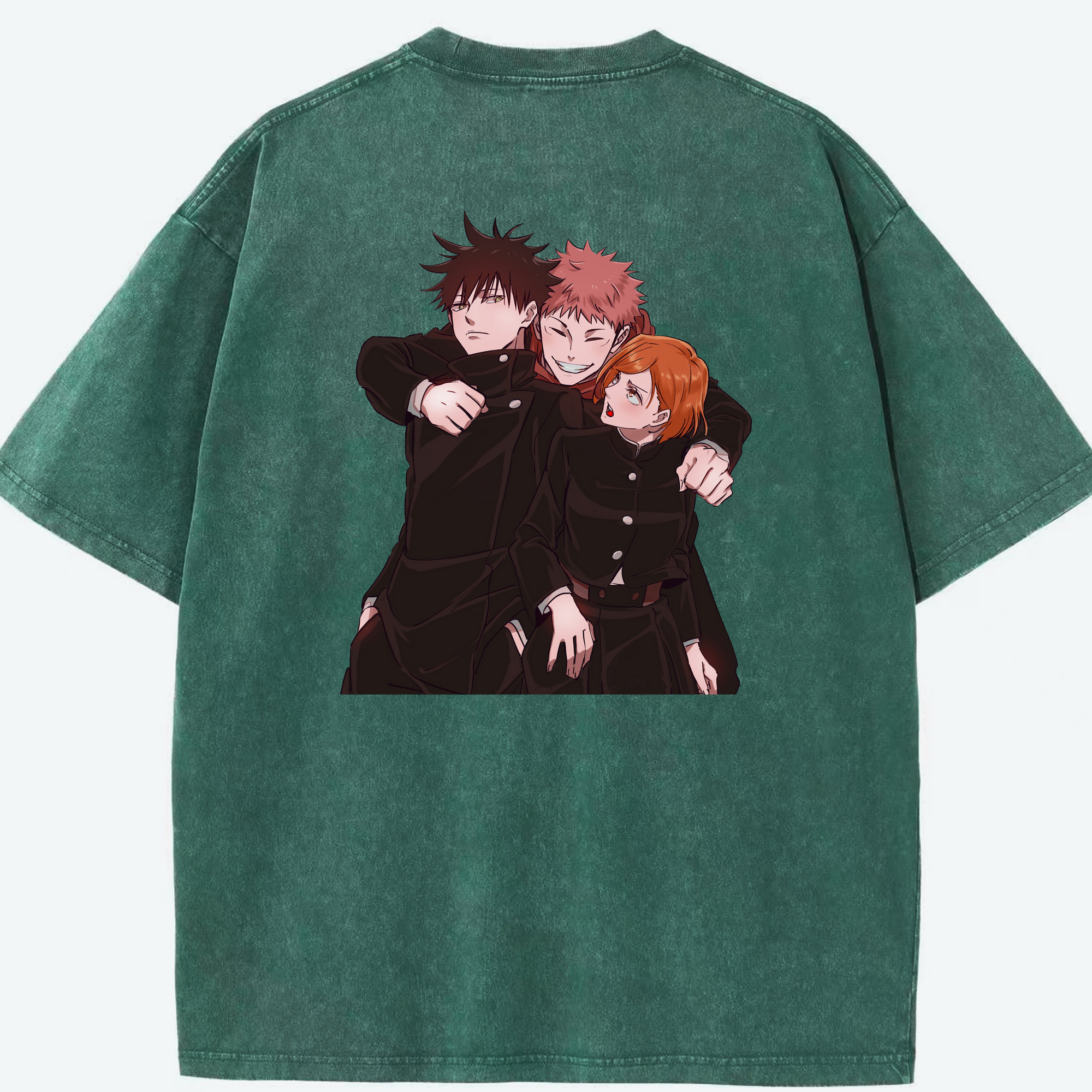 （画像用） 呪術廻戦 Jujutsu Kaisen 綿100% ヴィンテージ風 半袖Tシャツ（背面プリント）